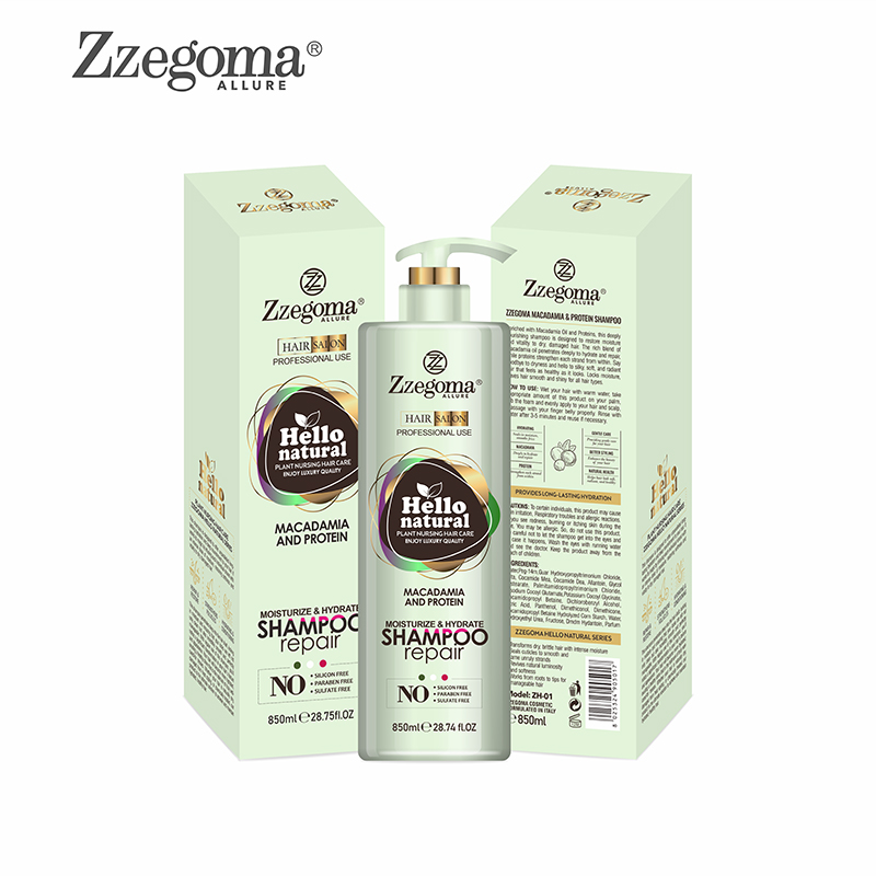 Zzegoma Macadamia & Protein Shampoo ,850ml
