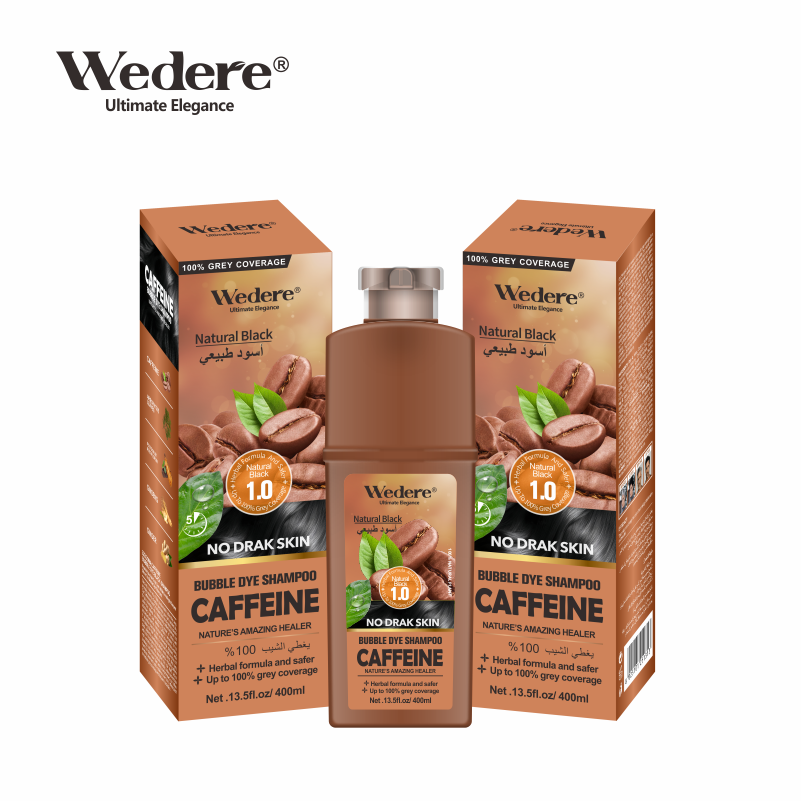 Wedere Caffine Bubble Dye Black Shampoo,400ml
