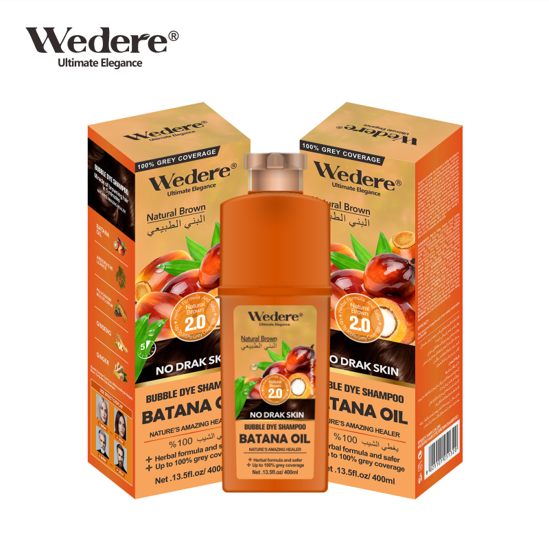 Wedere Batana Oil Bubble Dye Brown Shampoo,400ml