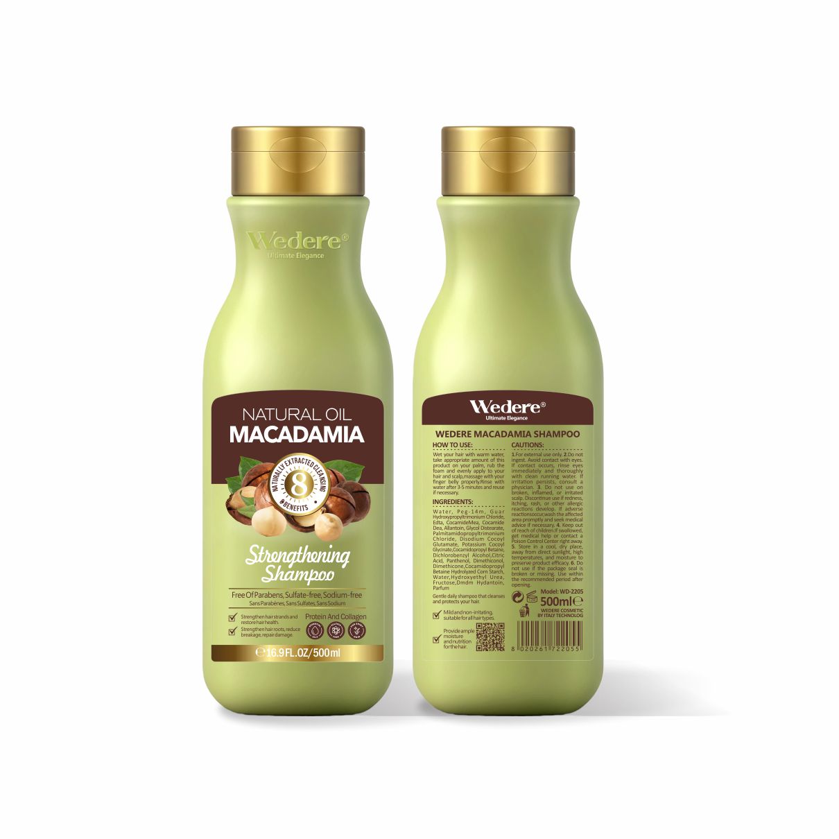 Wedere Macadamia Shampoo, 500ml