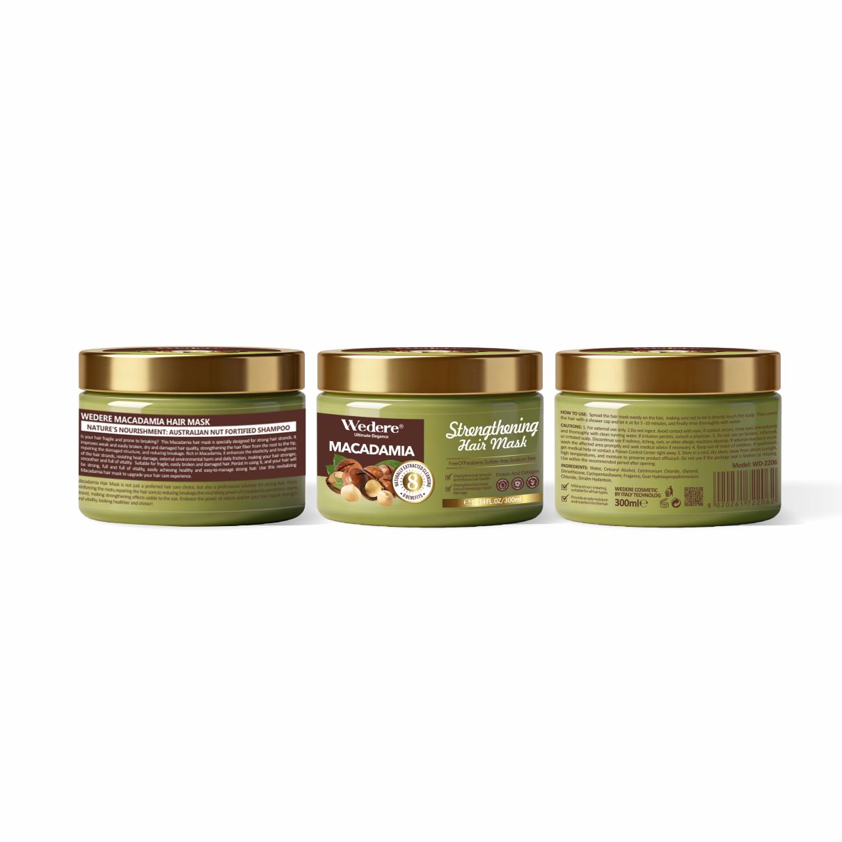 Wedere Macadamia Hair mask, 300ml